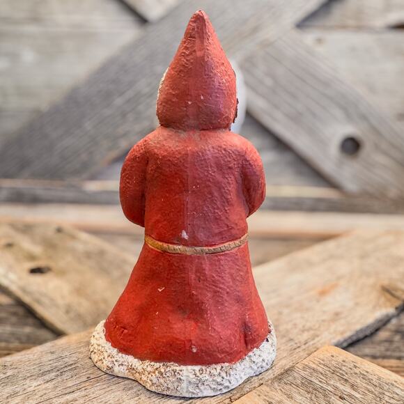 1988 Vintage Old World Santa Claus Figurine Holding Christmas Tree-6”H, Rustic - Picture 3 of 8